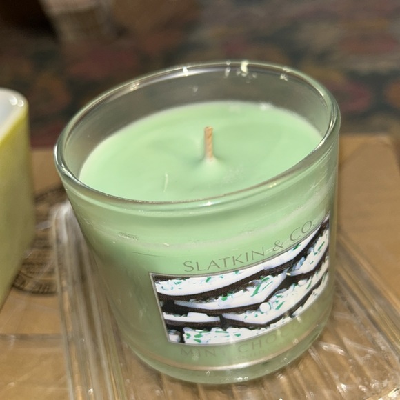 NWT Bath and Body Works Slatkin & Co. MINT CHOCOLATE Candle 4oz - Picture 4 of 7